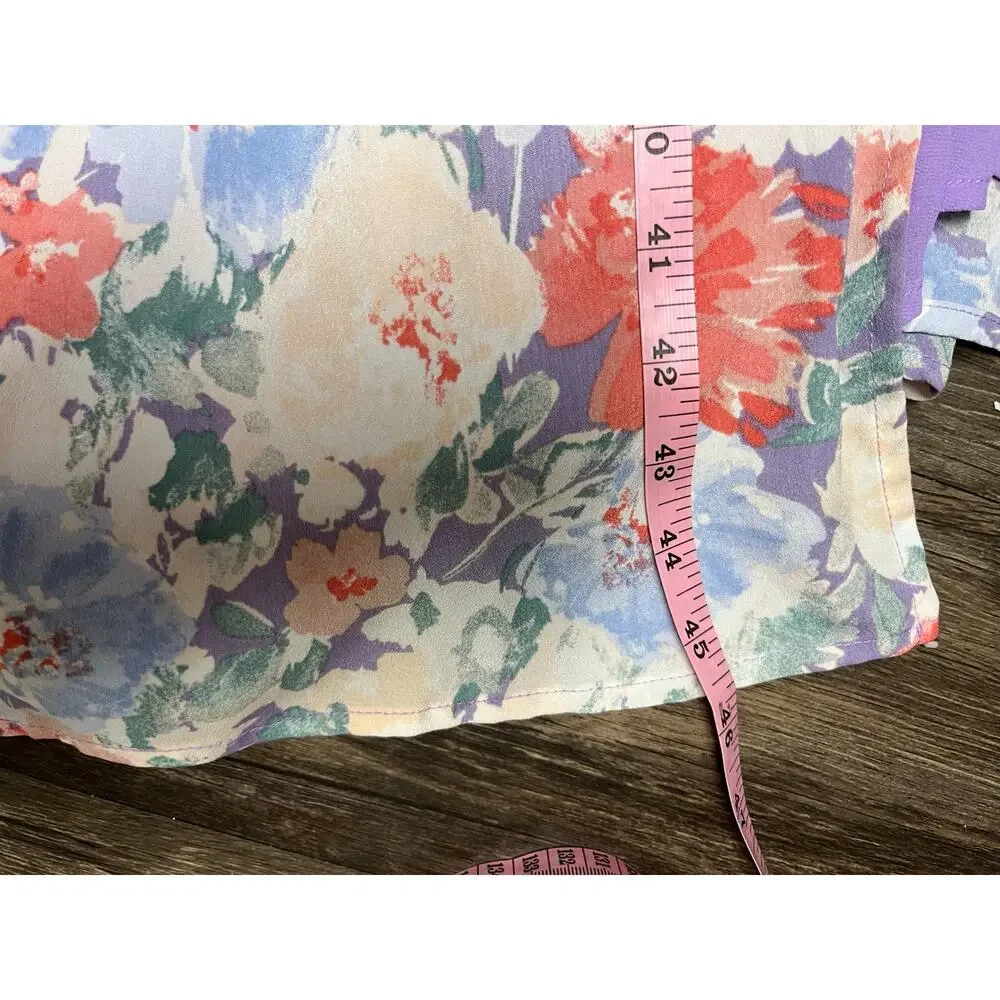 ASTR The Label Floral Smocked Puff Sleeve Cottagecore Midi Dress Small Romantic - Picture 9 of 10